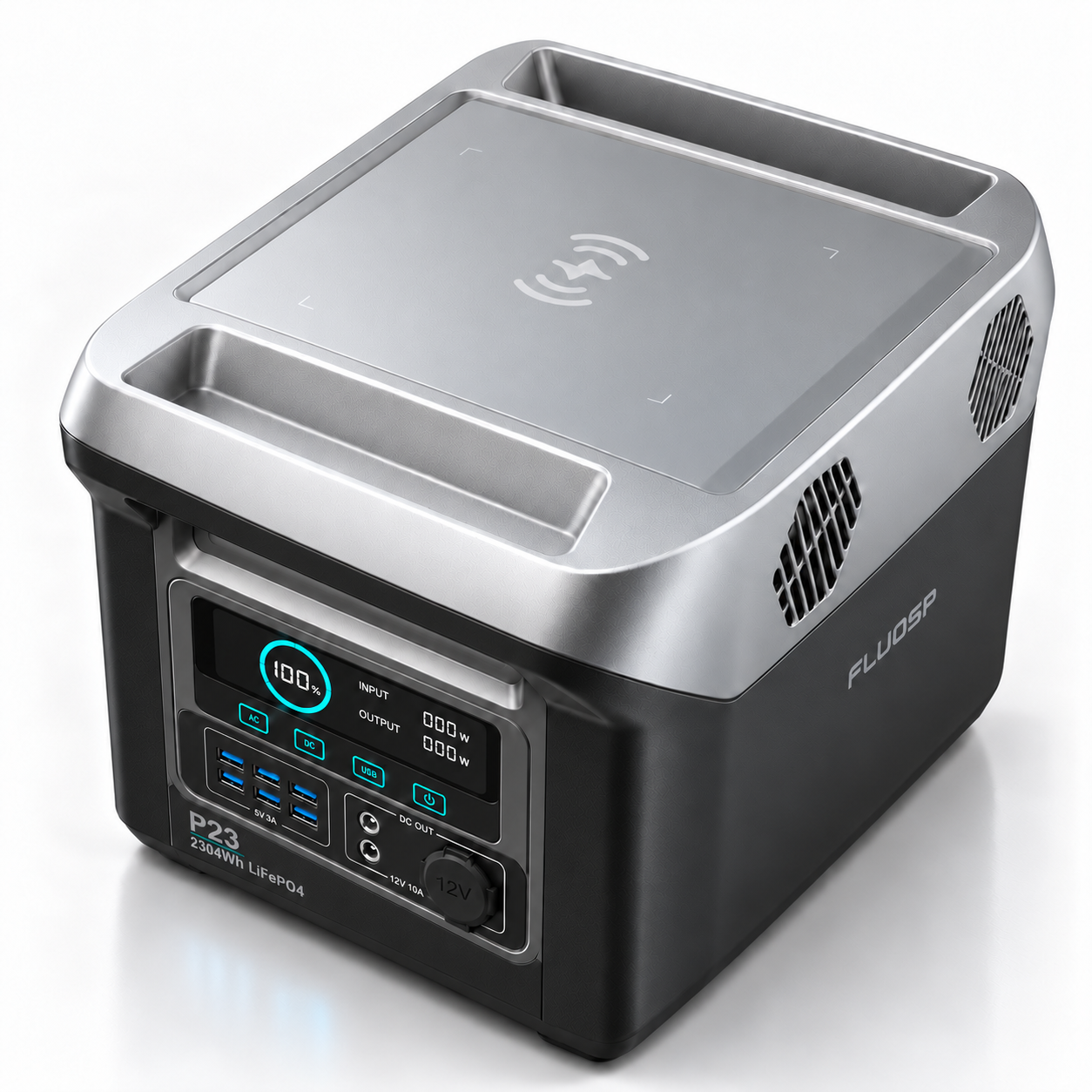 FLUOSP P23 portable power station top view